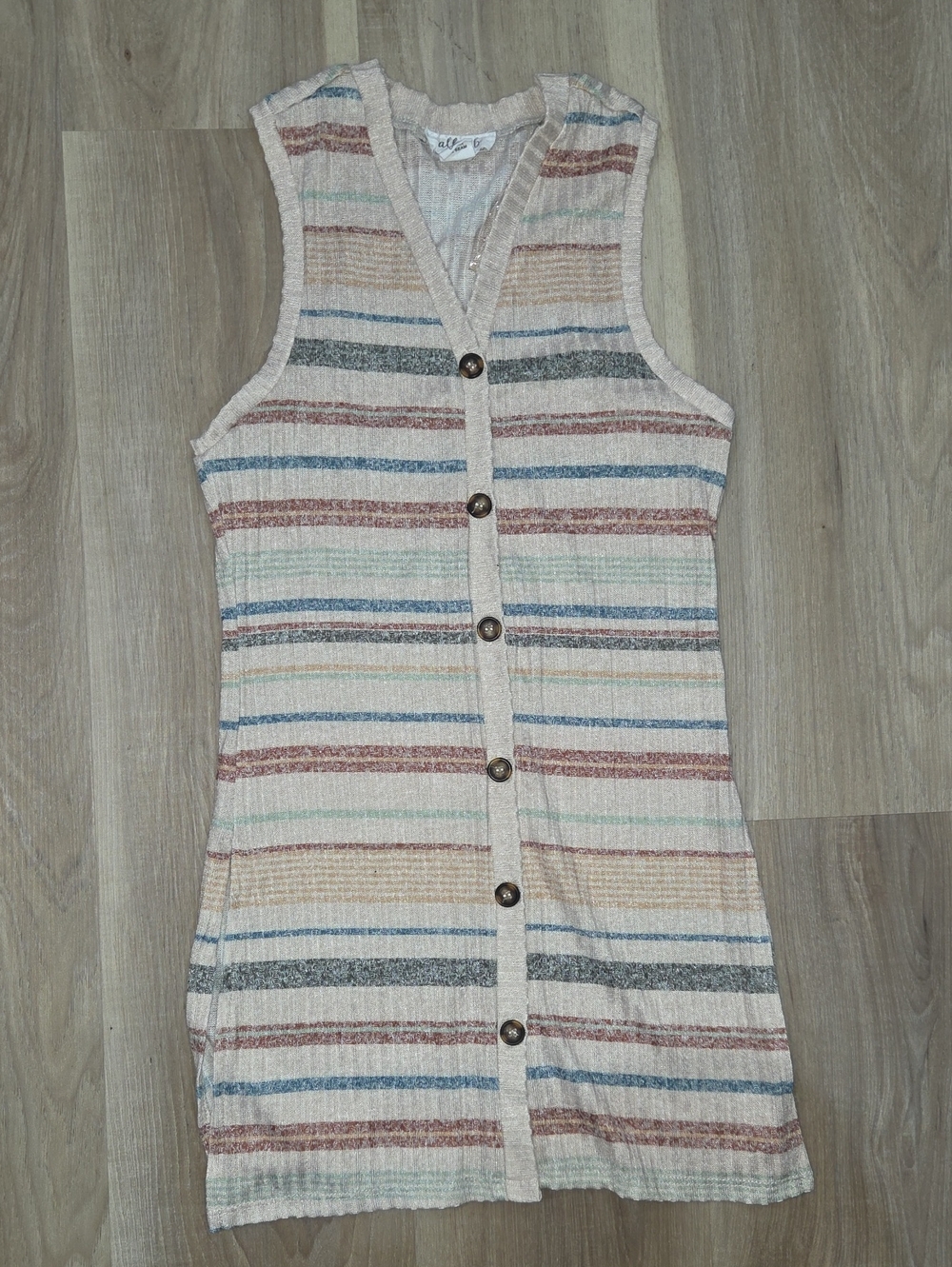 •Ally B• Little Girls Button Down Striped Cardigan